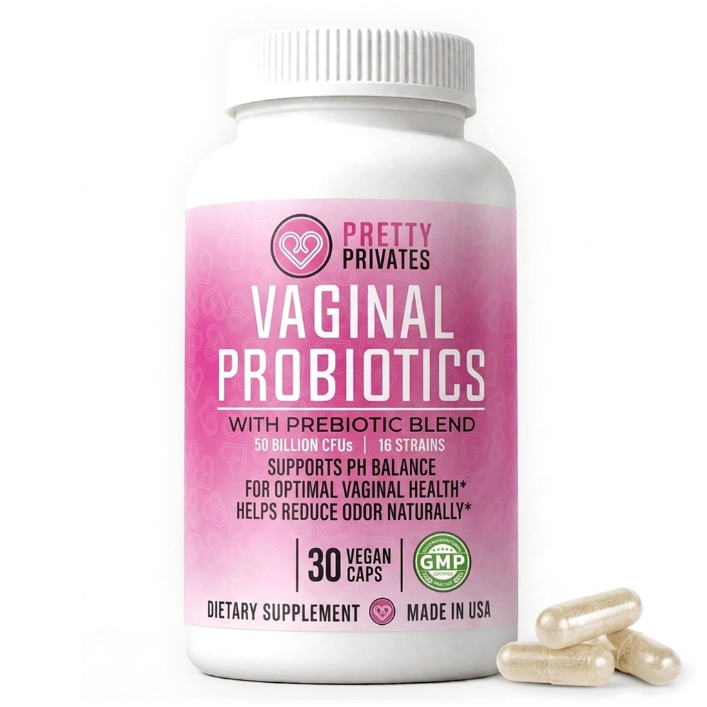 여성을위한 꽤 개인 질 프로 바이오 틱스 - 질 건강 - Probiotic 보충에서 PH 균형 - 좌약이 아닙니다 - 60ct