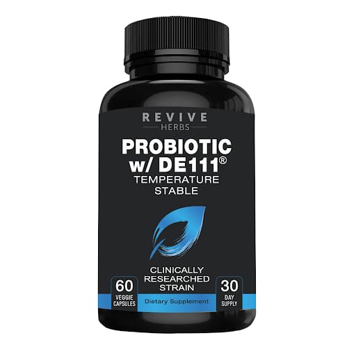 DE111 스트레인(Bacillus subtilis)와 고급 프로바이오틱스. Probiotic을 형성하는 Spore. 냉각 필요 없음. 11.5 억 조직. 여성과 남성을위한 프로바이오틱스. 60 식물성 캡슐.