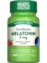 자연의 진실 멜라토닌 3mg 빠른 용해 정제 | 180 Count | Natural Berry flavor | Vegan, Non-GMO & 글루텐 무료 보충