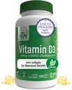 건강 목 영양 비타민 D3 1,000iu 100 최대 혜택을위한 미니 소프트 젤 | 25mcg Cholecalciferol | 3rd Party Tested | Non-GMO USP 유기 EVOO의 급료 | 면역력
