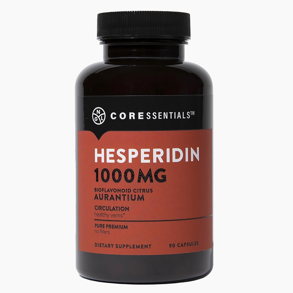 Hesperidin 1,000mg - 100% 순수한 성분 혈액 순환, 다리 정맥 건강, 순수성 보증 90의 캡슐을 위한 혼합 또는 첨가물 없음