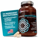 OmniBiotics 여성 & 남성을위한 궁극적 인 매일 Multivitamin - 비타민 A, C, D, E, B6, B12, Biotin, 아연 - 120 Vegan 캡슐 포함 34 필수 성분