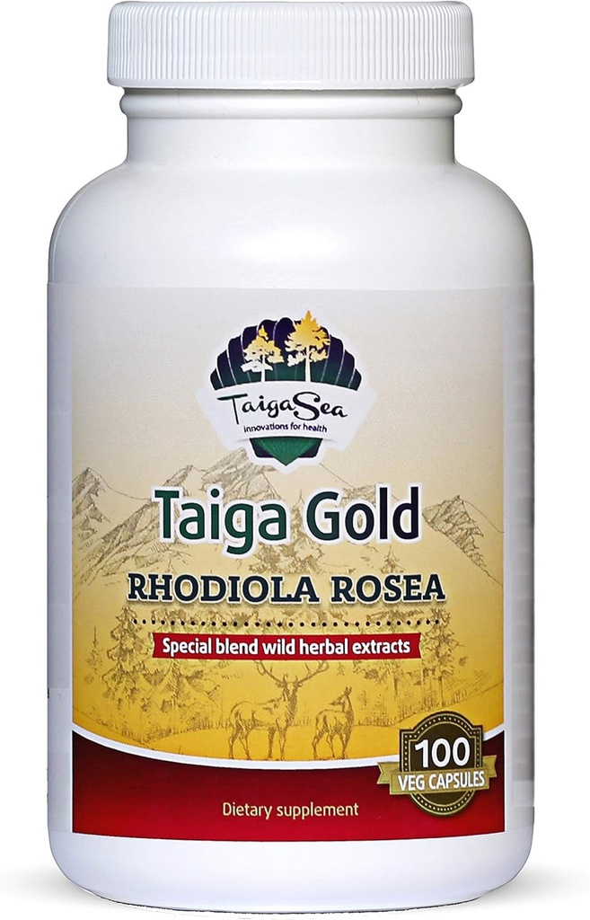 Wild Rhodiola Rosea Extract, Siberian Herbal Extract Blend for Natural stress Relief, Focus, Mood 및 Mental Refreshment, Optimal Energy 및 Endurance, Rhodiola Root Capsules를 혼합합니다.