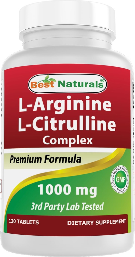 최고의 자연 아르기닌 Citruline Complex 1000 Mg 120 정제