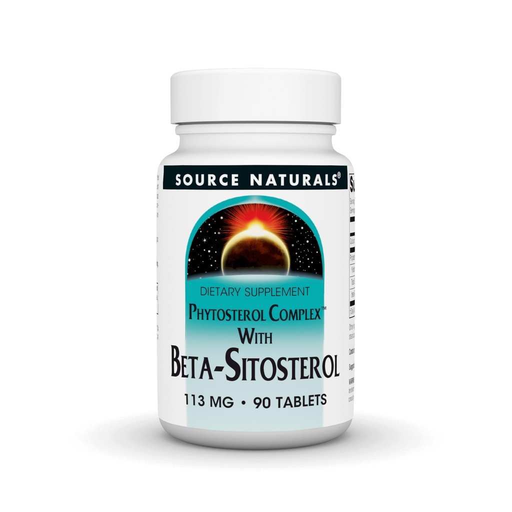Beta-Sitosterol을 가진 Source Naturals Phytosterol Complex는, 건강한 콜레스테롤 수준을 지원합니다*, 113 mg - 90의 정제