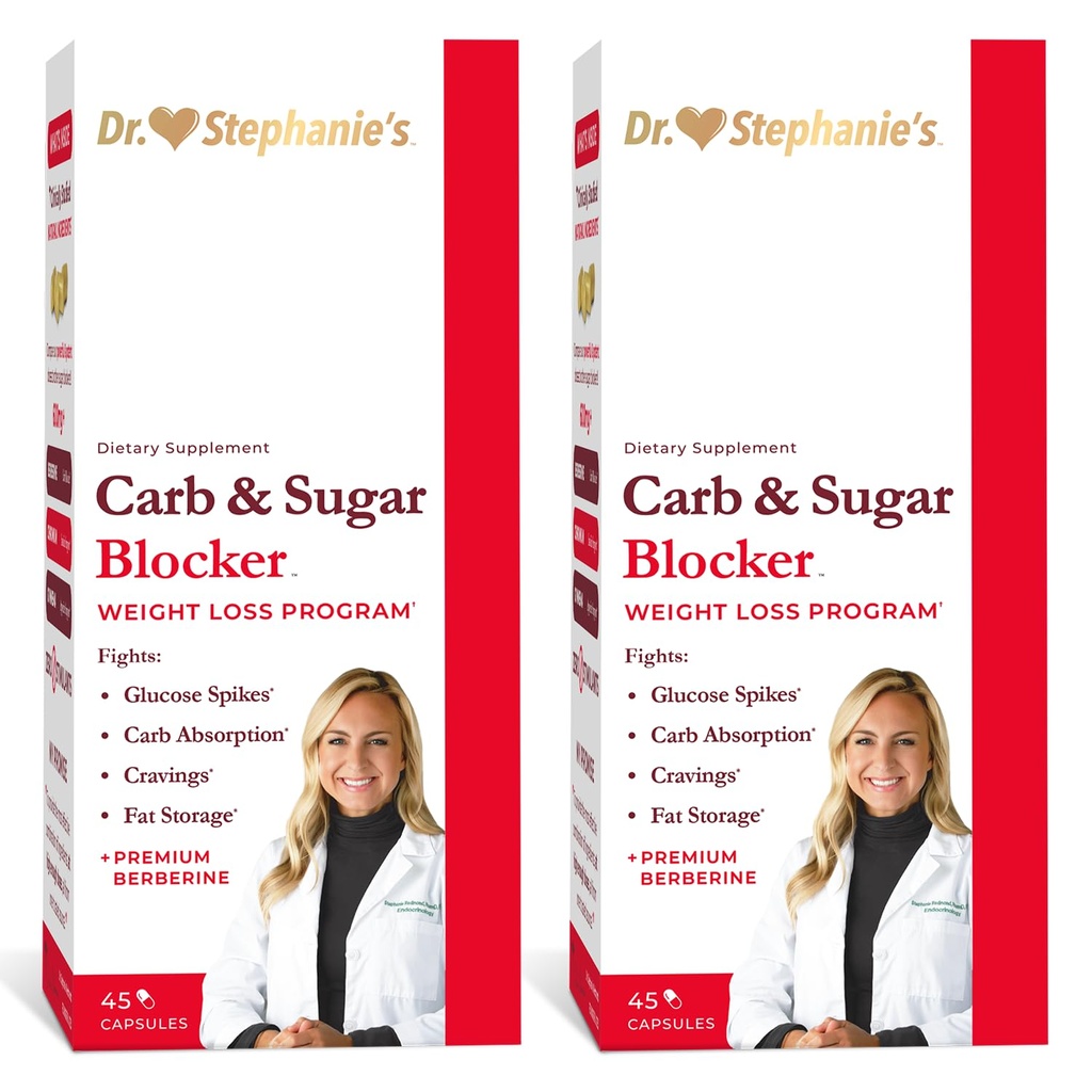 Stephanie 's Mealtime Carb & Sugar Blocker 박사 - 소화 된 Carbs 및 Sugars, Stimulant-Free (2 팩) 감소