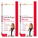 Stephanie 's Mealtime Carb & Sugar Blocker 박사 - 소화 된 Carbs 및 Sugars, Stimulant-Free (2 팩) 감소