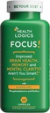 건강 논리 초점! - 기억, Clarity, Choline, Ginkgo Biloba, 알파 GPC, Phosphatidylserine, Bacopa Monnieri l 60 캡슐 l Non-GMO를 위한 뇌 보충교재