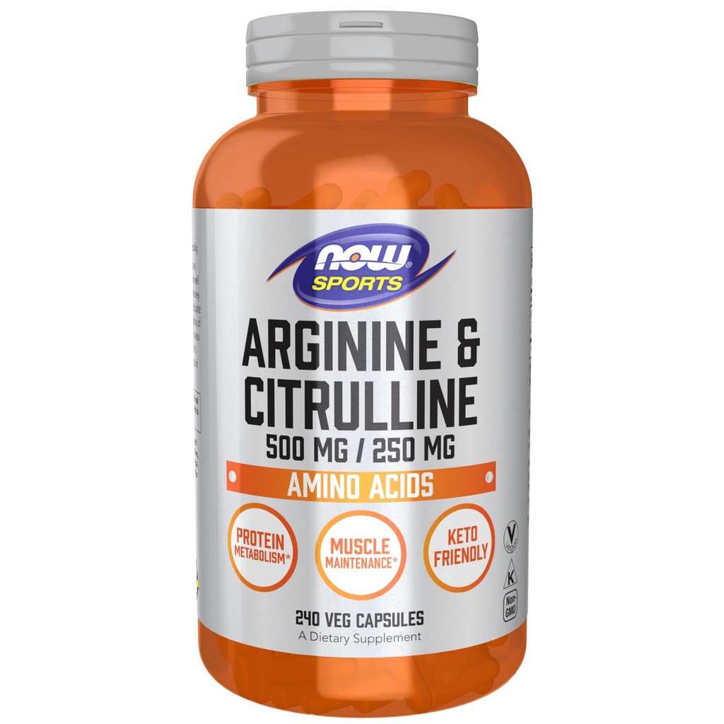 지금 스포츠 영양, 아르기닌 & Citrulline 500 mg/250 mg의 아미노산, 240 Veg 캡슐