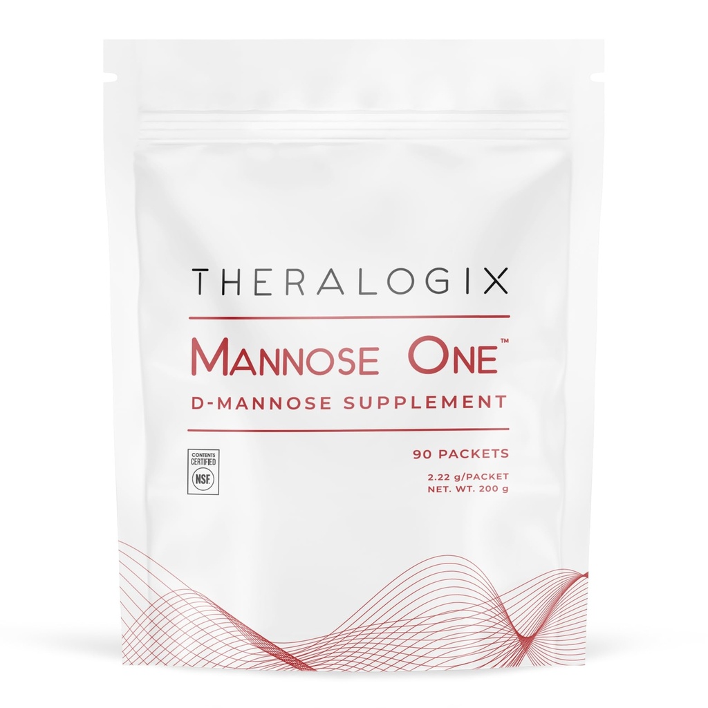 Theralogix Mannose One D-Mannose Powder - 90 일 공급 - 2,000 mg D-Mannose *를 가진 Urinary Tract 건강 지원 - NSF 인증 - 90 패킷