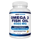 Arazo 영양 야생 잡은 오메가 3 물고기 기름 – 60 소프트 젤 – 4,080mg 높은 EPA 1200mg DHA 900mg 레몬 맛 Burpless Softgels