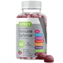 Viteey Multivitamin Gummies 8 in 1 Immune Support Supplement with Probiotics - 성인 및 청소년을위한 면역 부스터 - 채식주의, 젤라틴 무료, GMO 무료 - Chewable Berry flavored Pectin Immune Defense