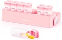 주간 알약 주최자 잠금 메커니즘, 여행 Damp-Proof Pill 상자 케이스 7 일 비타민, 물고기 오일, 보충제, 포켓, 지갑, BPA-Free를 위한 투명 안 약물 주최자