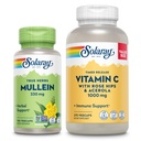 SOLARAY 비타민 C 1000mg 및 Mullein 잎 웰링턴 묶음 - 시간 방출 비타민 C 보충교재와 Mullein 캡슐은, 웰니스 지원을 위해 전통적으로 사용해 - 채식주의자, 60 일 보증, 275/100 VegCaps