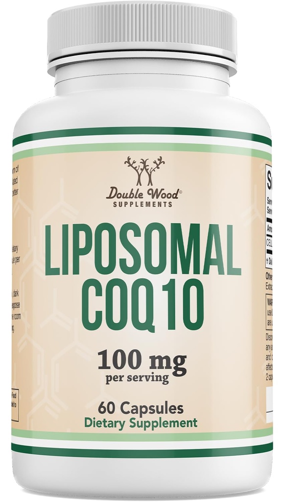 Liposomal CoQ10는 산화 방지제 & 에너지 지원을 위한 보충 (100mg 봉사 당, 60 일 공급), 제3자 시험해, Vegan 안전, 두 배 나무에 의하여 비 GMO