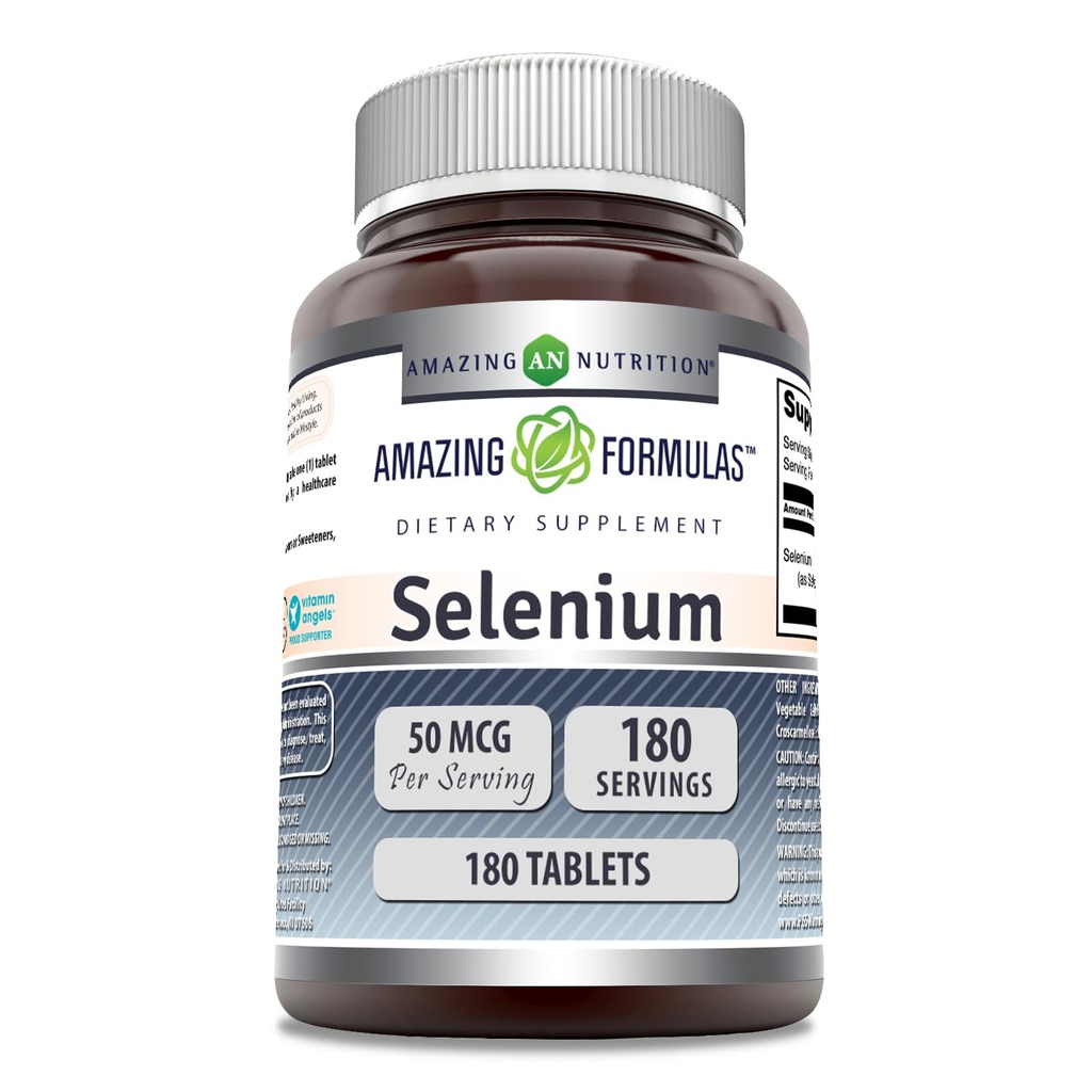 서빙 당 놀라운 수식 셀레늄 50 Mcg | 180 정제 보충 | Non-GMO | 미국에서 제작