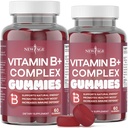 비타민 B3, B6, B12, 비타민 B 복합체 Gummies - Biotin, Folic Acid & Vitamin C - Gluten-Free, Vegan, 미국에서 만든! (120 개)