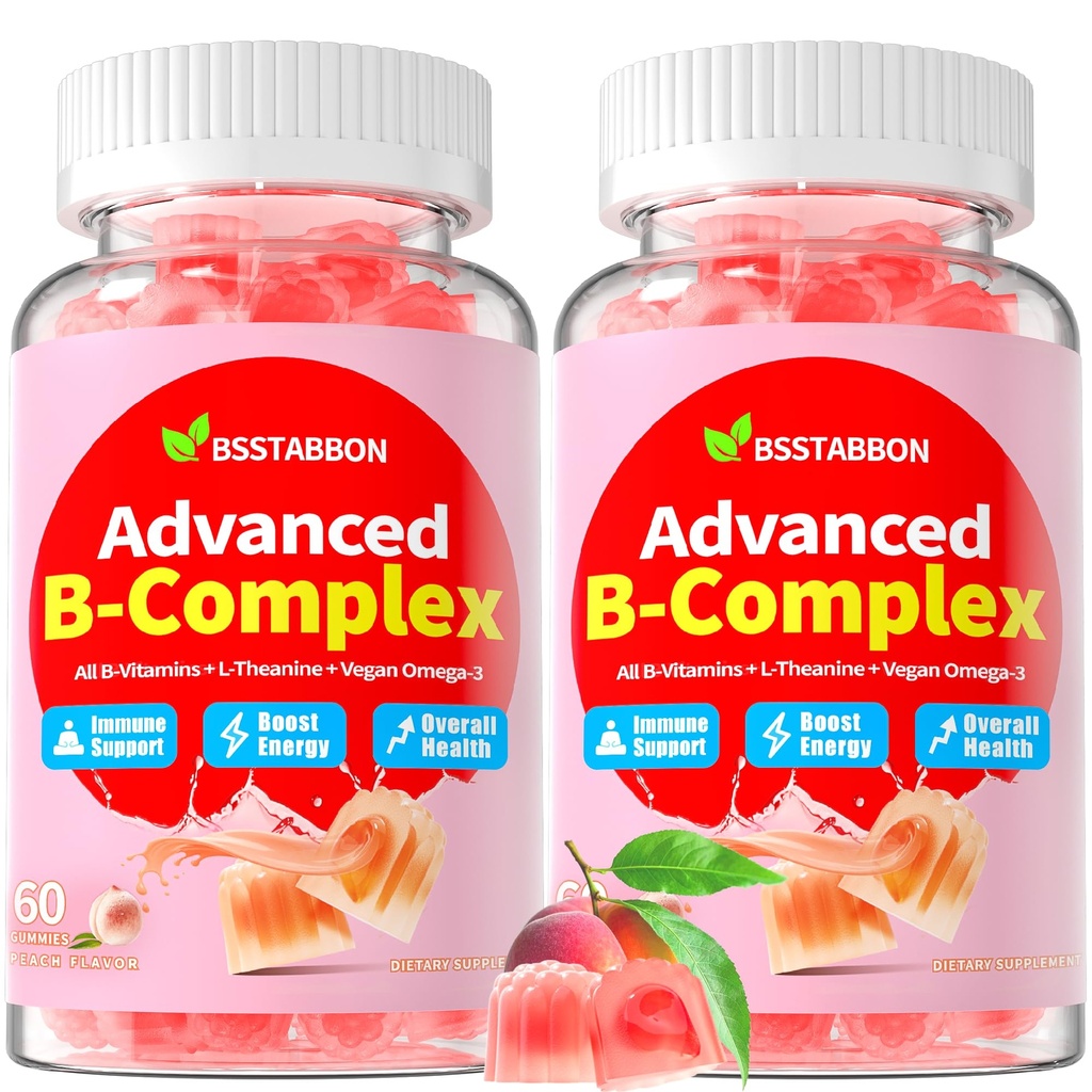 유기 메틸을 입힌 비타민 B Gummies: B1 B2 B3 B5 B6 B7 B9 B12 플러스 D3 아연 마그네슘 Ashwagandha Omega3를 가진 자연적인 복잡한 보충교재 - 일 성인 여자 남자 (120Count)를 위한 에너지 지원