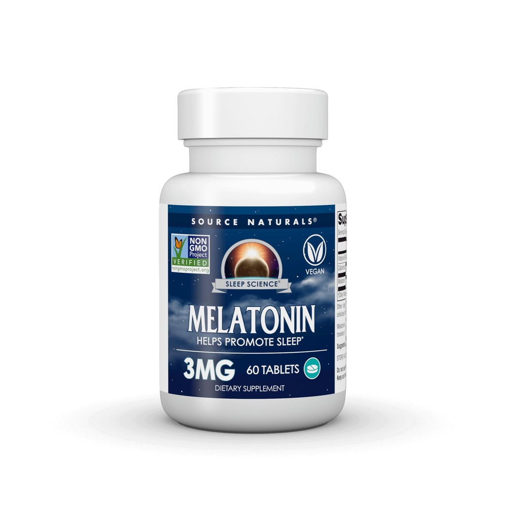 Source Naturals Sleep Science Melatonin* - 3 mg, 60 시간 출시 정제