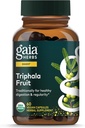 가이아 허브 Triphala 과일 - 소화 건강 지원 - 점차적으로 Amla 과일, Belleric Myrobalan 및 Chebulic Myrobalan과 함께 시스템 *를 청소 - 60 Vegan 캡슐 (30 일 공급)