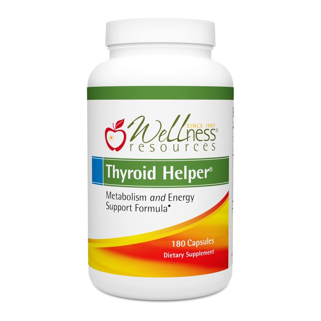 Wellness Resources Thyroid Helper - Metabolism, Energy, Thyroid Support (180 캡슐)에 대한 천연 보충 ...