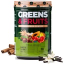 Nutrology 녹색 & 과일 분말 - 자연적으로 Sourced Superfood, Beet 분말, 버섯 혼합, Probiotics, 소화 효소, 섬유, 산화 방지제, 면역 지원, 글루텐 무료 - 바닐라 Cinnamon