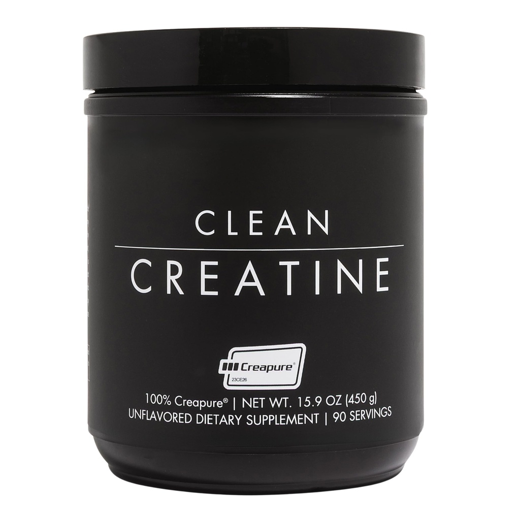 CLEAN Creatine - 100 % Creapure® 근육 건강, 성능 및인지 지원을위한 크레아틴 Monohydrate 분말 | NSF에 의해 인증 된 제 3 자 | 90 인분 | 불확실한 | Vegan, Keto 및 글루텐 프리