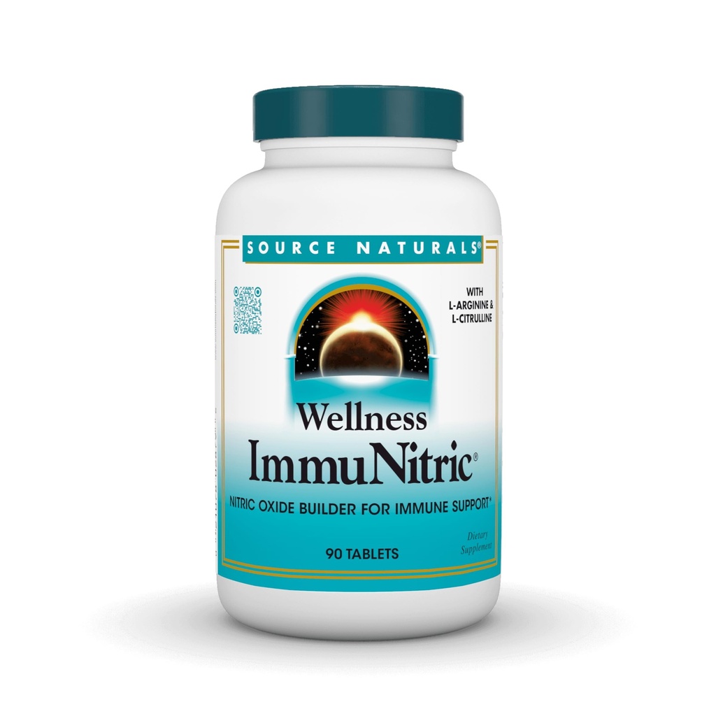 Source Naturals Wellness Immunitric, Immune System Support* 용 산화 질소 빌더 - 90 정제
