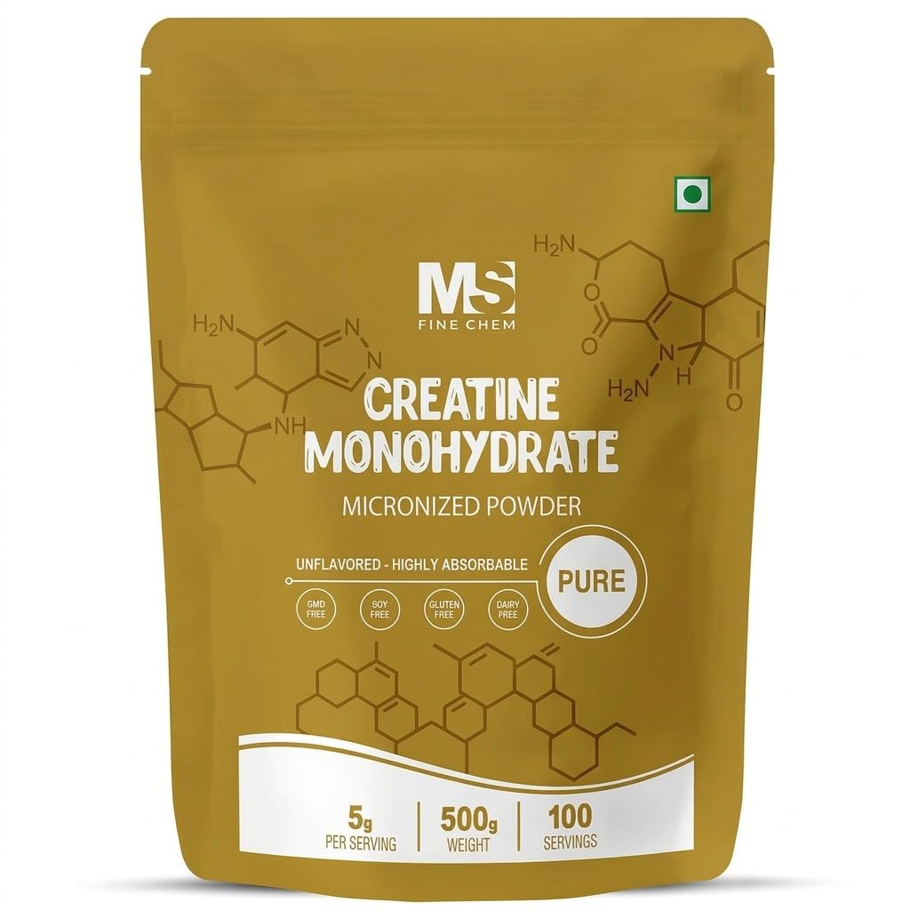 즉시 크레아틴 Monohydrate 분말 500 그램 (1.1 Lb), 봉사 당 5000mg, Micronized 크레아틴 분말, , 순수한, 필러 없음, Keto & Vegan, 여성과 남자를 위한 쉬운 용해 전 운동