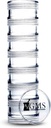 7 Day Medicine Pill 주최자 - Stackable Pill Box -Fits Small Tablets & Vitamin Supplements - 한 곳에서 조직 된 일상 의학 유지 - 추가 작음 - 지우기
