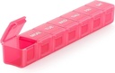 Sukuos Extra Large Weekly Pill 주최자, 7 Day Daily Pill Box Case Arthritis 친화적 인 실크 스크린은 비타민, 생선 기름 또는 보충제 (Pink)에 대한 명확한 뚜껑이있는 의약품 용기를 인쇄했습니다.