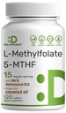 DEAL SUPPLEMENT L-Methylfolate 15 mg 서빙, 120 코코넛 오일 Softgel | 3-in-1 활성 5-MTHF 메틸화 비타민 B9, B6 및 메틸화 B12 | 활성 Folate 보충 | Non-GMO, 글루텐 무료