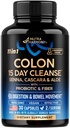 Colon Cleanse - 여성 및 남성을위한 15 일 Cleanse - Senna | Cascara | Garcinia Cambogia | Probiotics & Fiber - Digestion & Detox - Debloating & Bowel Movement - Natural & Vegan - 미국, 30 캡슐
