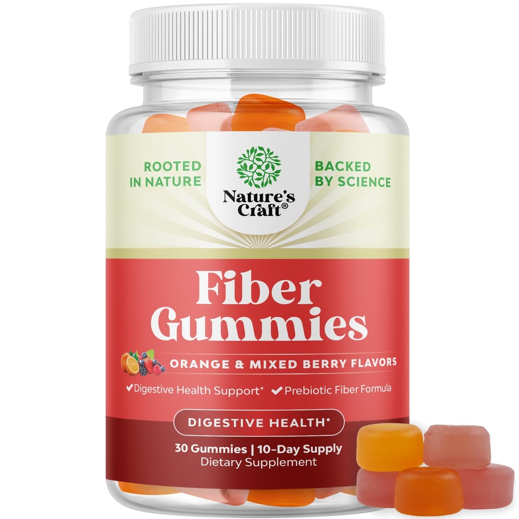 성인을 위한 맛있은 Prebiotic 섬유 Gummies - Immunity와 소화 지원을 위한 Prebiotic Soluble Chicory 뿌리를 가진 성인을 위한 높은 섬유 보충교재 Gummies 비타민 - 비 GMO Vegan Halal 30 조사