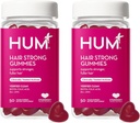 HUM Hair Strong - 모발 성장을 개선하기 위해 Biotin와 매일 Gummies - Fo Ti, Folic Acid, 아연, 비타민 B12 & PABA는 건강한 모발, 피부 및 손톱을 지원 (50 일 공급)