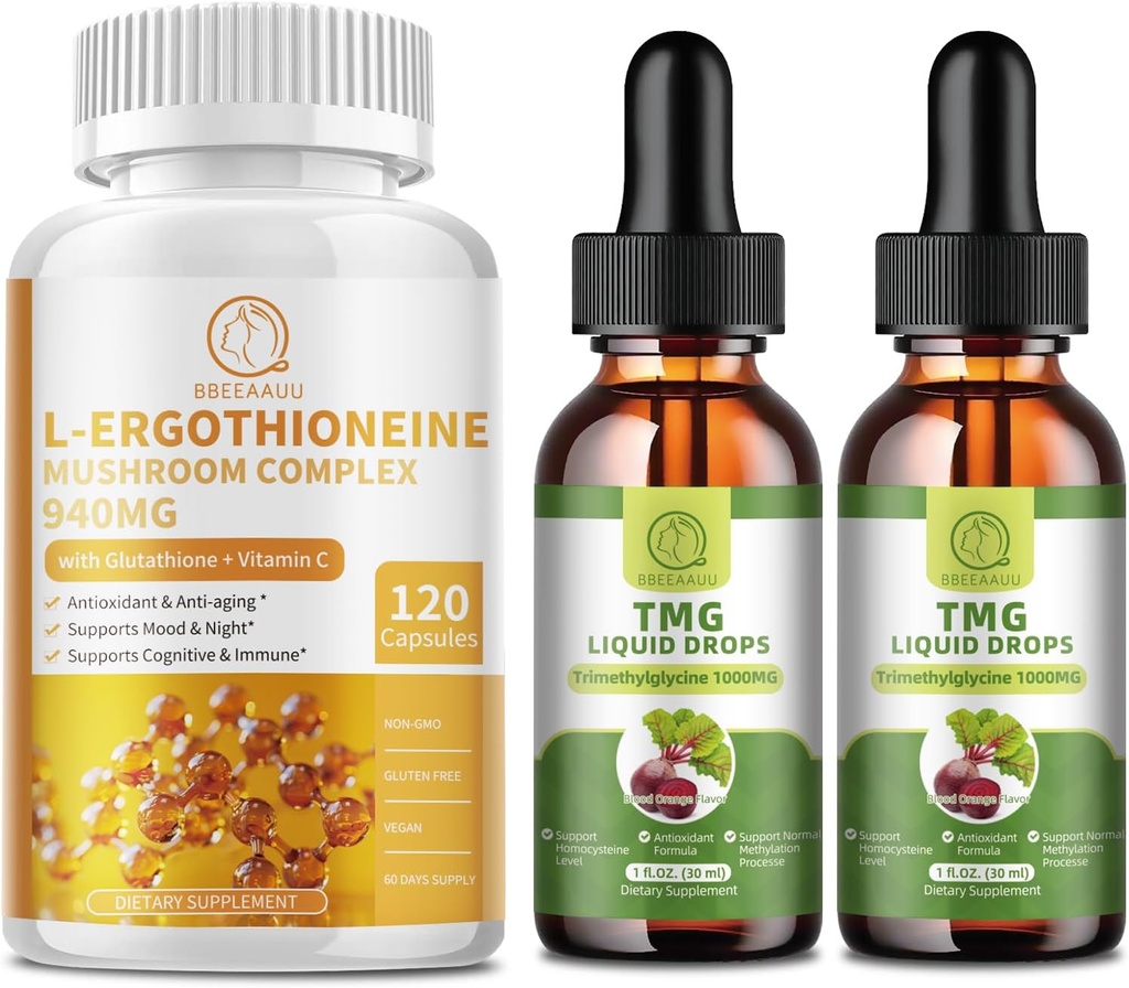 L-Ergothioneine 버섯 복합 캡슐 및 TMG (Trimethylglycine) 액체 드롭