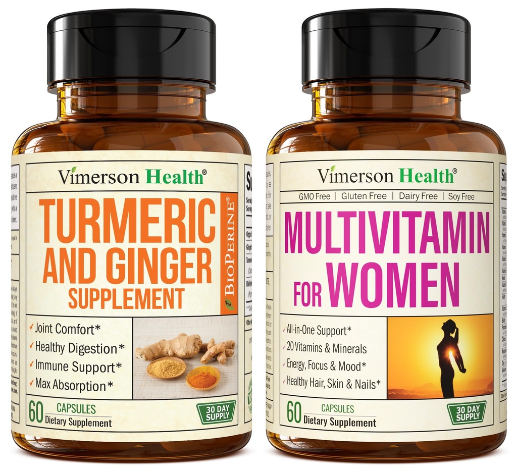 Turmeric Supplement와 Ginger 뿌리 합동 지원 보충교재 & 여자를 위한 완전한 Multivitamin