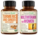 Turmeric Supplement와 Ginger 뿌리 합동 지원 보충교재 & 여자를 위한 완전한 Multivitamin