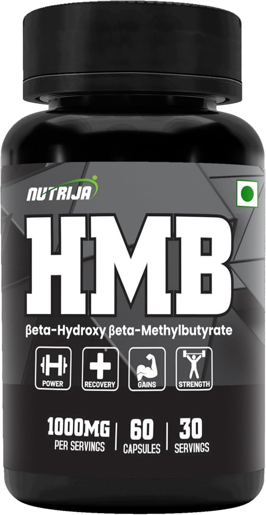 HMB 1000MG 캡슐 (Beta-Hydroxy Beta-Methylbutyrate) - 순수 HMB (60 캡슐)