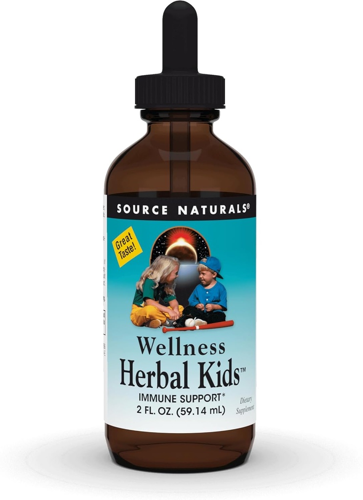 Immune System Support* 용 Source Naturals Wellness Herbal Kids - 2 유체 온스