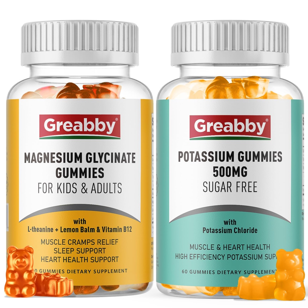 칼륨 마그네슘 마그네슘 Gummies, 칼륨 염화물 500mg, 마그네슘 Glycinate 300mg의 가족을 위한 무기물 보충교재