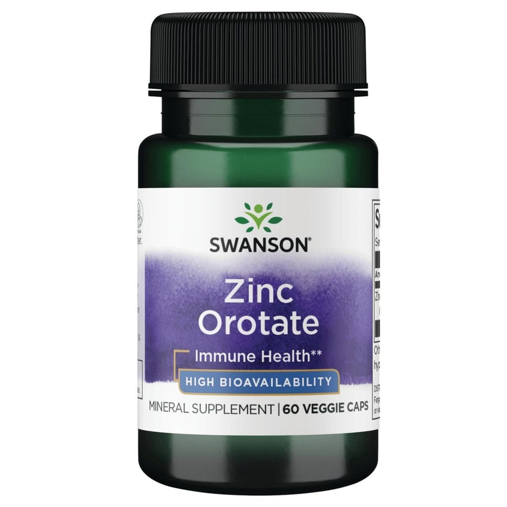 Swanson 아연 Orotate 10 밀리그램 요소 아연 60 Veg 캡슐
