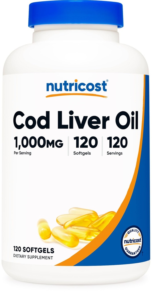 Nutricost 옥수수 속 기름 1000mg, 120 Softgels - 비 GMO & 글루텐 무료