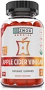 Zhou Apple Cider Vinegar Gummies - Elderberry와 여성과 남성을위한 ACV Gummies, Raw Cane Sugar, USDA Organic과 맛있는 맛 - 60 Vegan Gummies