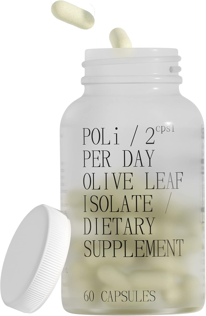 FOREVER YOUNG Poli | 올리브 리프 추출물 다이어트 보충 | Hydroxytyrosol의 10mg, 100 mg Oleuropein | 면역 지원 보충교재 | 그리스 제조 | 60 Vegan 캡슐의 병 (30 인분)