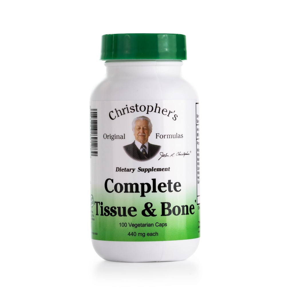 Christopher의 Original Formulas Complete Tissue & Bone Formula – 100 Veg Caps | Bones & Connective Tissue를 위한 초본 지원