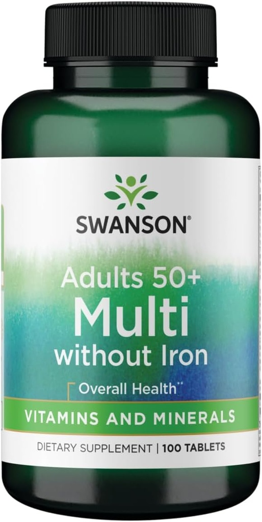 철 없이 스완슨 Geromulti (신뢰를 위한 Multivitamin) 100 탭