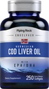 Piping Rock Cod Liver Oil Softgels | 250 개 | EPA DHA | Engelvaer Norwegian | Non-GMO, 글루텐 프리 보충교재