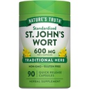Nature's Truth St Johns Wort 600mg | 90 캡슐 | 표준화된 추출물 | Non-GMO & 글루텐 무료 보충