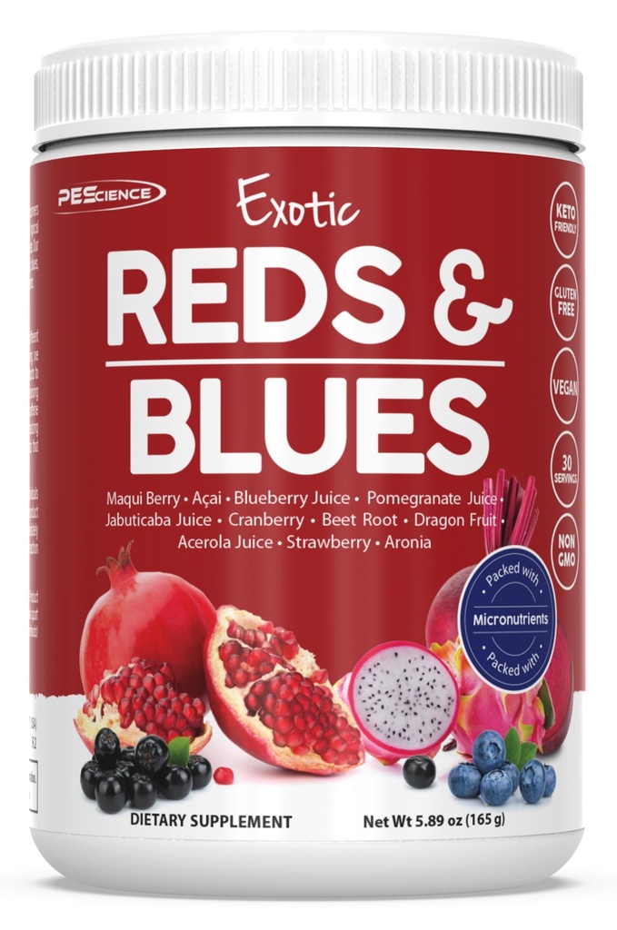 PEScience 빨강 & 파랑 Superfoods 분말, 30의 서빙, Myo-Inositol 보충교재, 사탕 뿌리 분말, 석류 및 Acai 추출물, 동결 건조된 산화 방지제 과일 혼합
